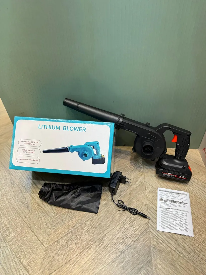 2 in 1 Powerful Air Blower Vacuum Cleaner Turbo Jet Blower Garden Leaf Blowing Machine For Makita 18v Tools Cordless Blower Cordless Vaccum Cleaner