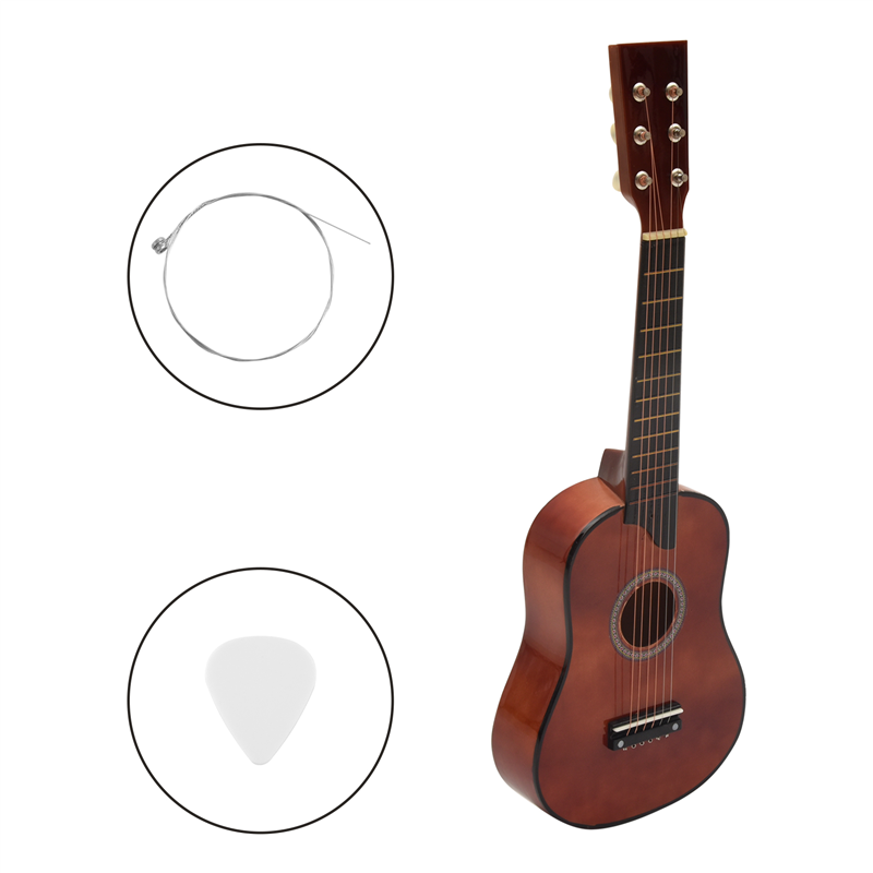 Sojhoop 25Inch Mini Small Guitar Basswood 6 Strings Acoustic Guitar with Pick Strings for Beginner Children Kids Gift