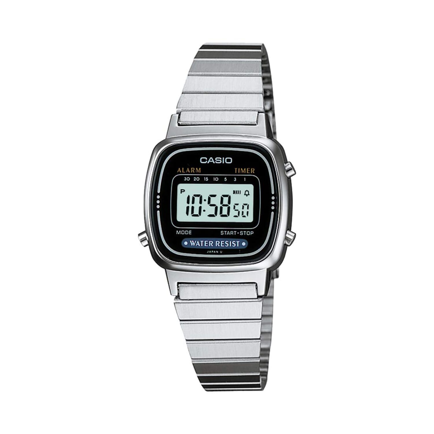 Casio Vintage Digital Watch For Women LA670WD-1DF - Silver