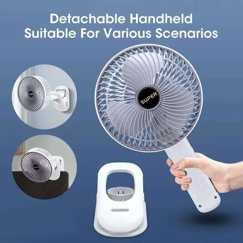 Multifunctional Portable Desktop Clip Summer 1200mAh Cordless Handheld 3 Speed Silent Personal Fan Ventilator Cooler