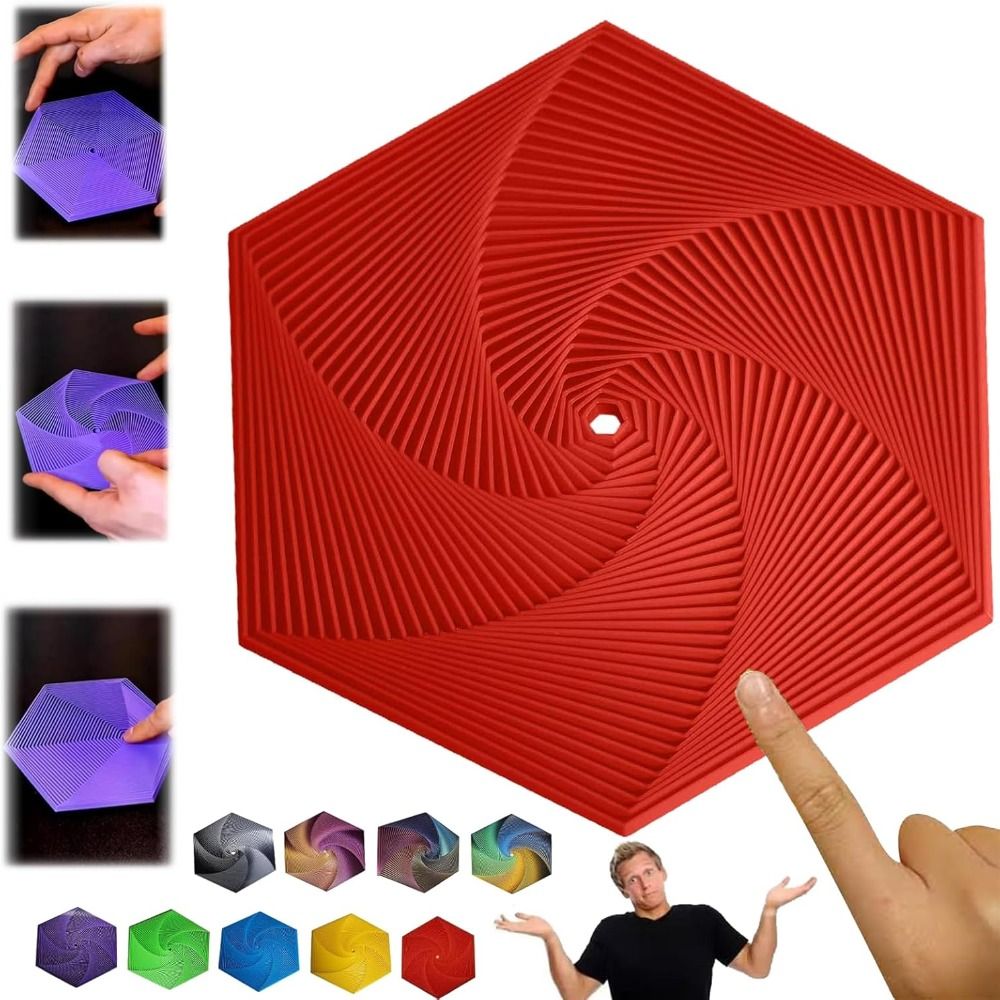 Creative Anti-stress Fractal Fidget Hexagon Playing Sensory Toy Portable Hexagon Spiral Mindful Meditation Tool PLA 3D Printing Hexagon Fidget Toy