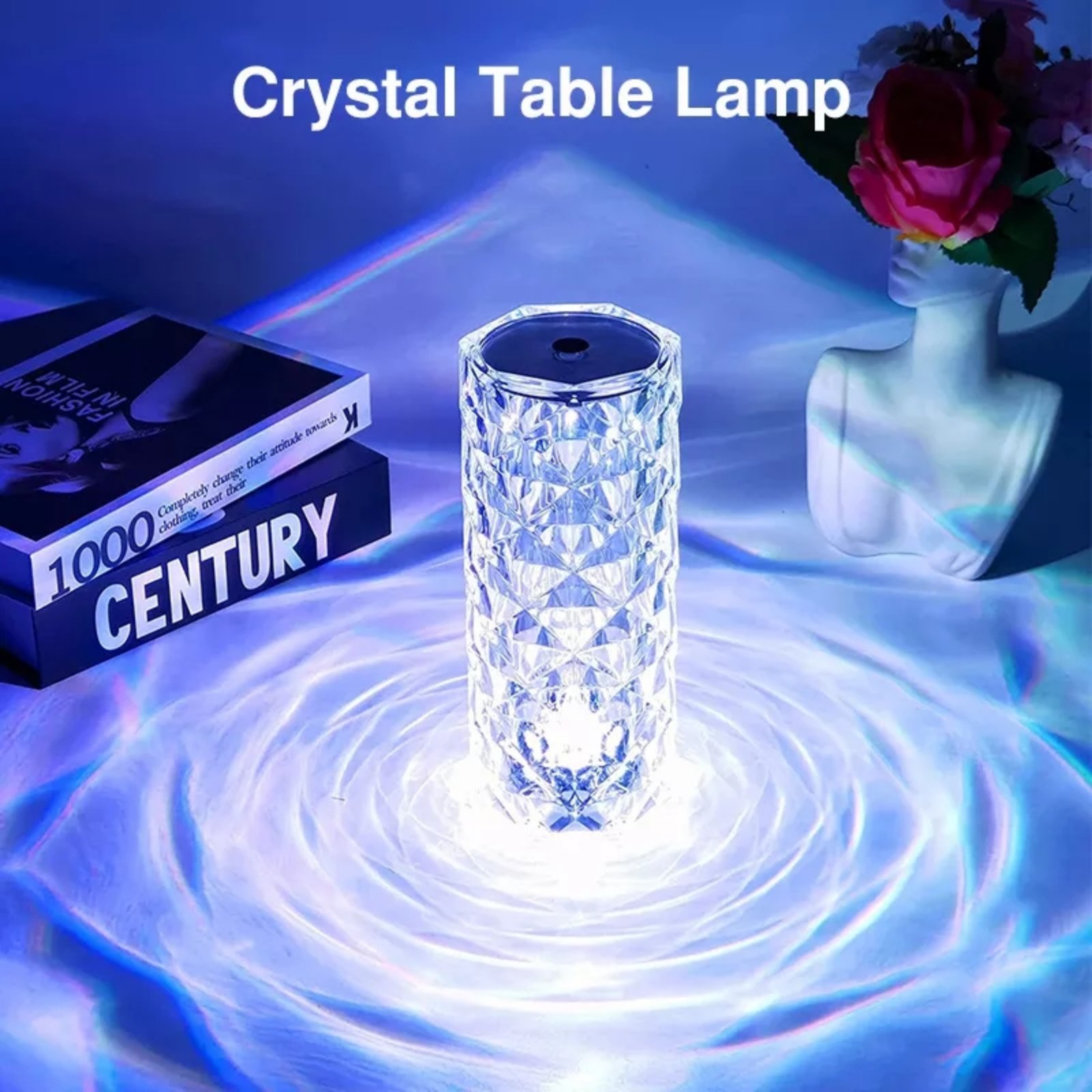 Modern Glass Crystal Table Lamp LED Lights Indoor Lighting for Bedside Table LED Touch Control Night Light LED Desk Lamp