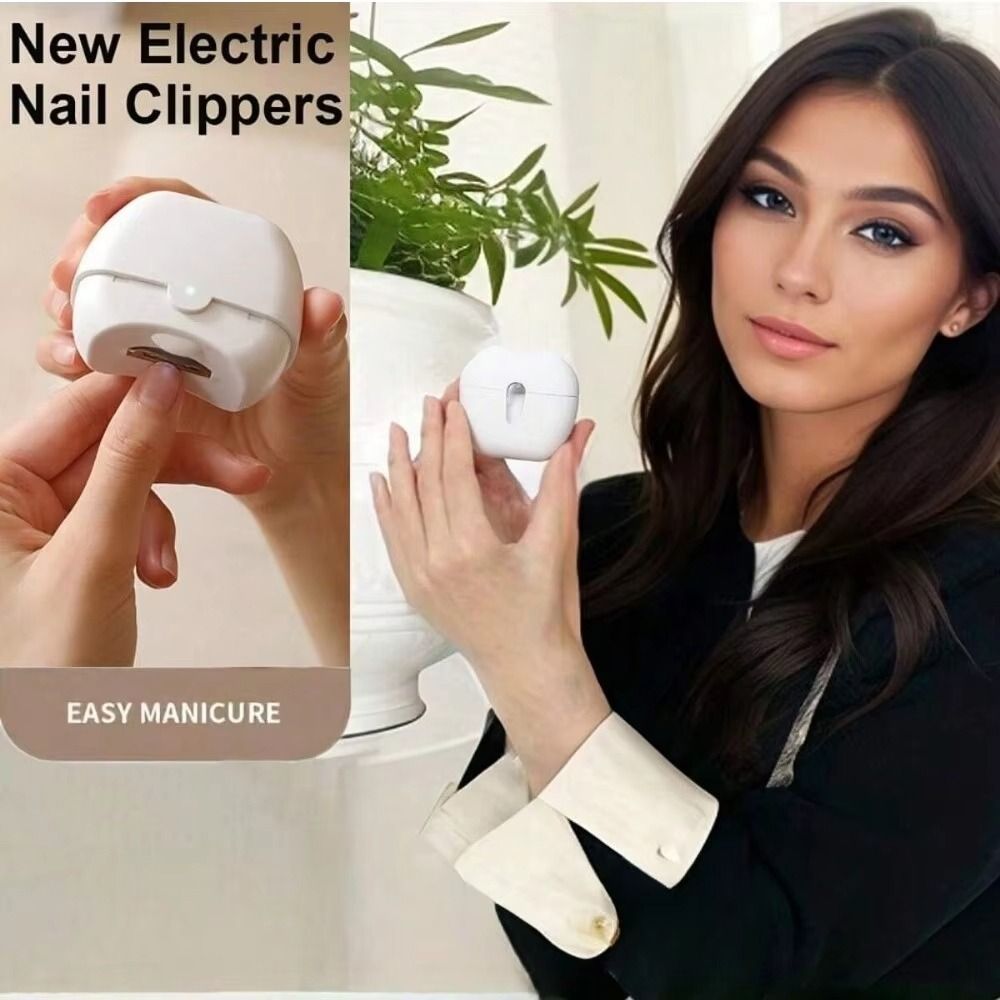 Portable Rechargeable Electric Nail Clippers Mini Nail Care Nail Trimmer Silent Universal Automatic Nails Clipper for Children Adults