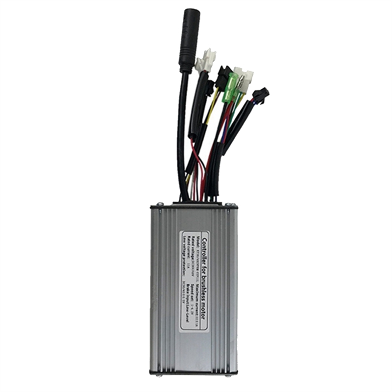 Electric Bicycle KT-22A Controller 36V/48V 9 Tubes Square Wave SM Connector Controller Parts With Double Headed Light Line