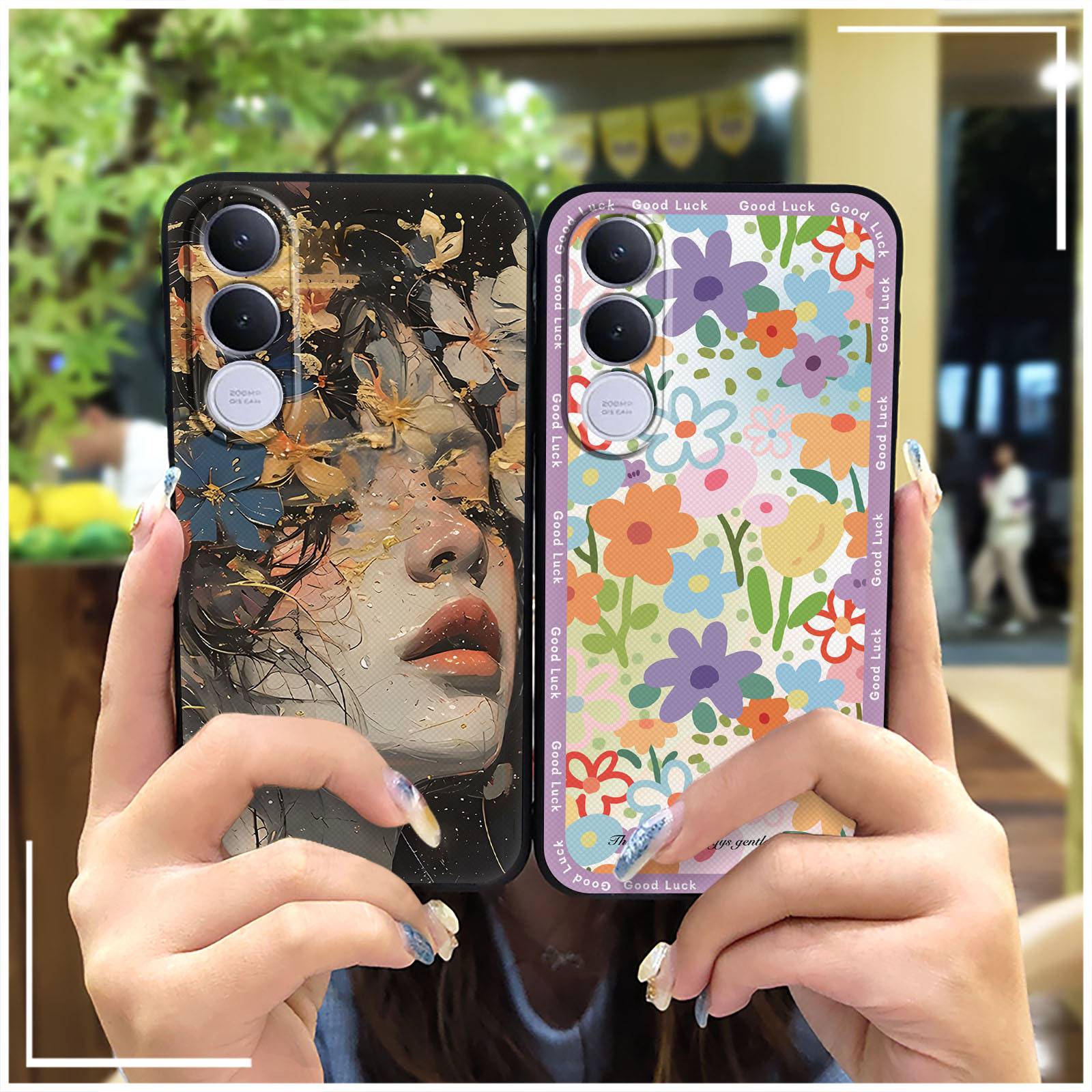 Cute Soft case Phone Case For VIVO V70FE/V70E Lite Durable Waterproof TPU Protective Oil Painting flower Back Cover