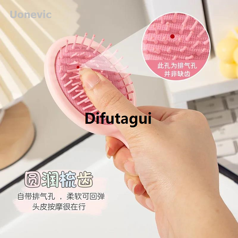 Difutagui Travel hairbrush mini soft bristle hair comb pocket brush for women Portable and babies, 1 piece, suitable for girls and children with wet hair.