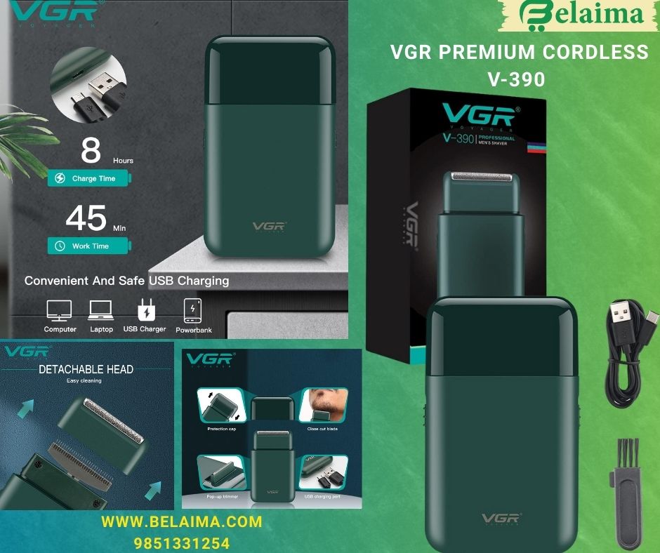 VGR V 390 Professional Electric Shaver Rechargeable Razor For Face Care Beard Trimmer