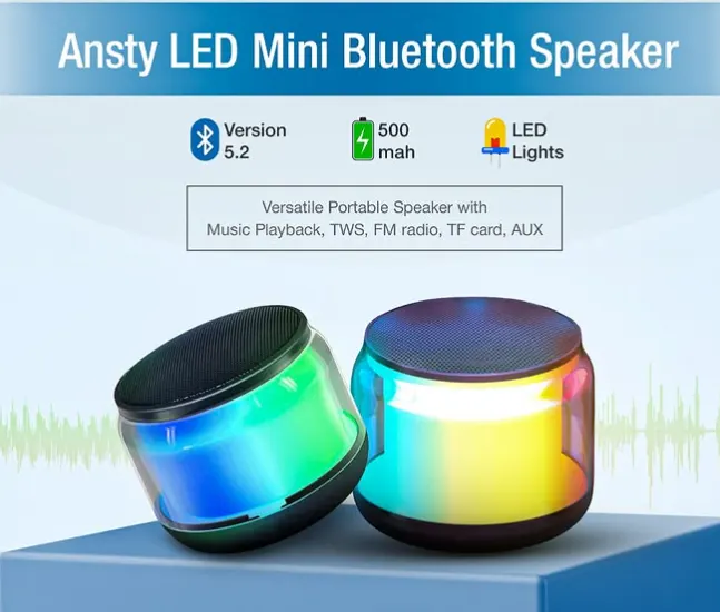 Ansty LED Bluetooth Speaker HF-006 - Versatile Portable Speaker with LED Lights - image 1