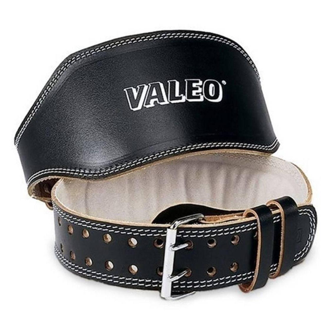 Valeo 6 Leather Weight Lifting Belt - Black