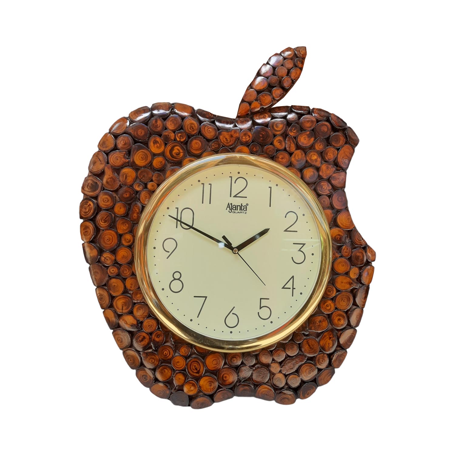 Apple Clock Or Apple Watch Wooden Wall Hanging Watch Or Clock 16 Inches Yellow
