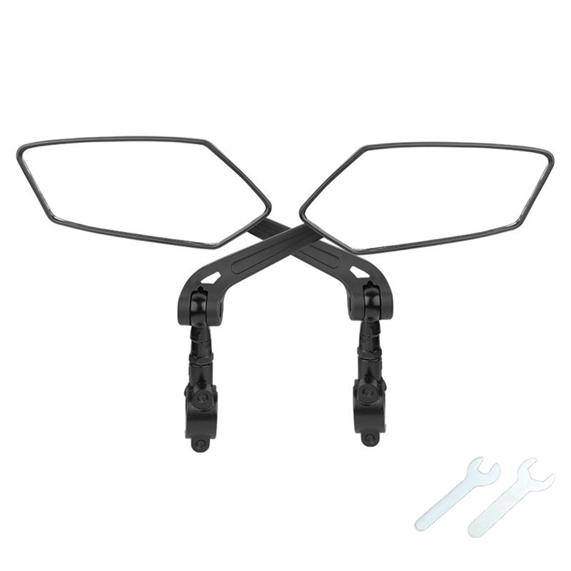 Mountain Bike Rearview Mirror Adjustable Handlebar Mirror Hd Flat 360 Degree Folding Bicycle Riding Accessories
