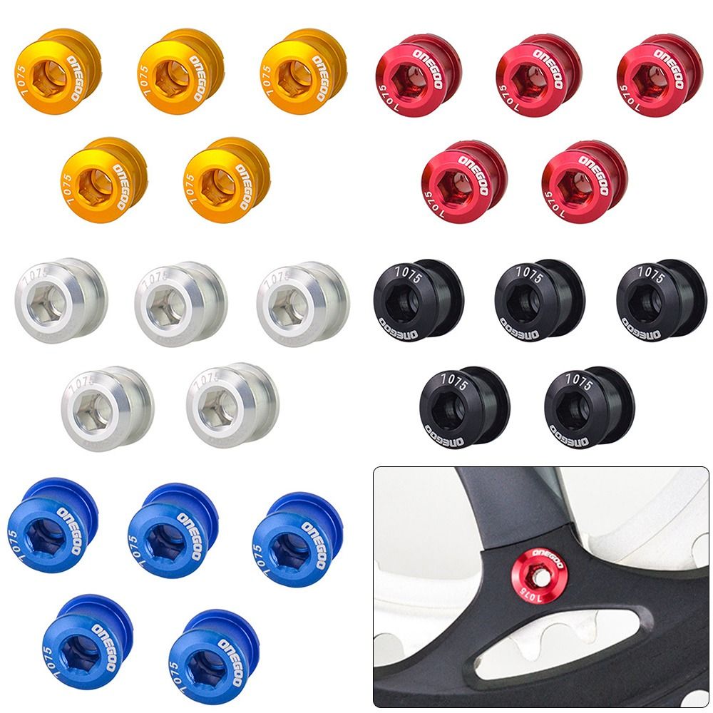5Pcs 7075 6.5mm/8.5mm Alloy MTB Bicycle Chainring Wheel Bolt Disc Screw Cycling Crankset Parts Chainwheel Screws