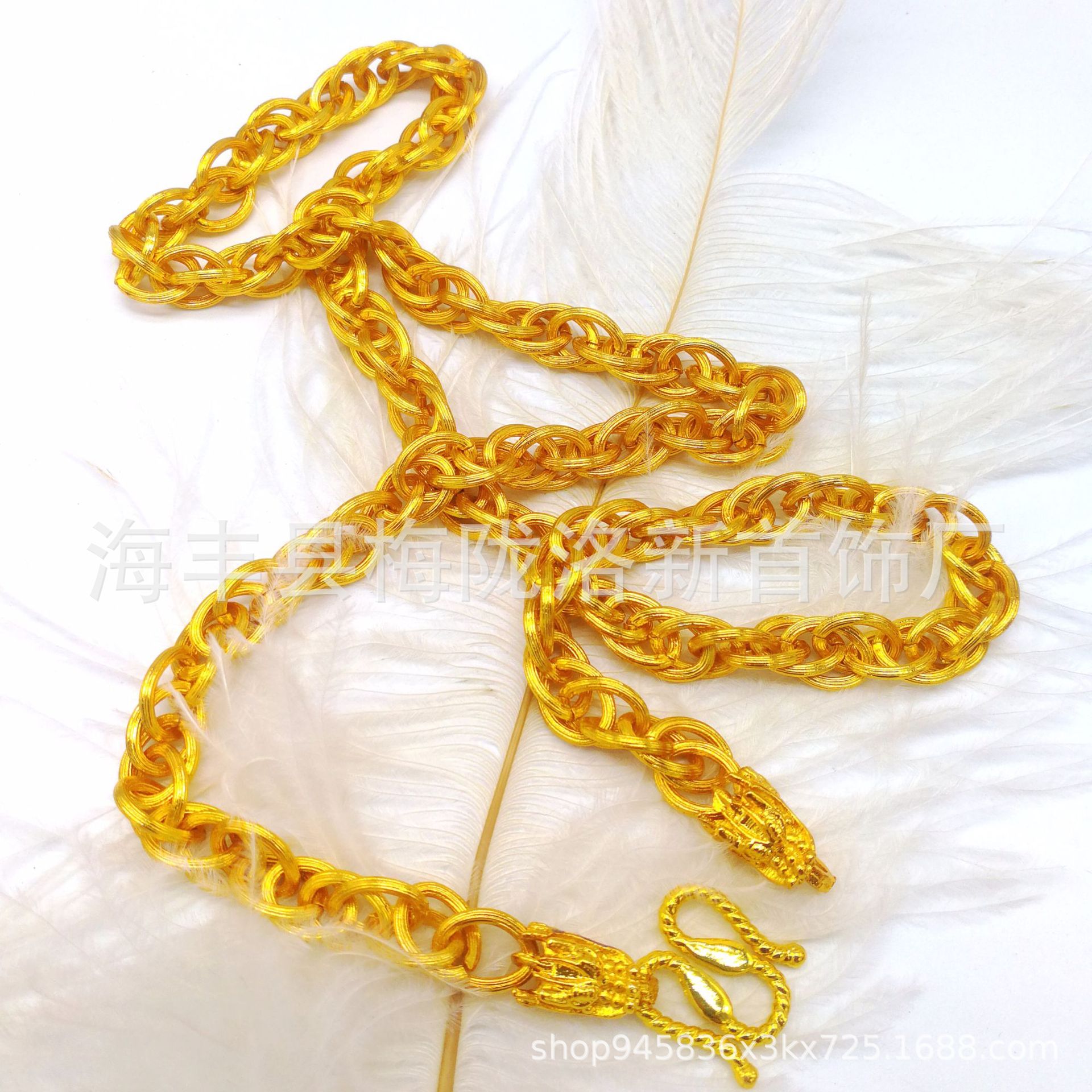 【New arrival】Luoxin Brass Gold Plated Men's Thai Snake Bone Necklace Men's Fashion Popular Personality