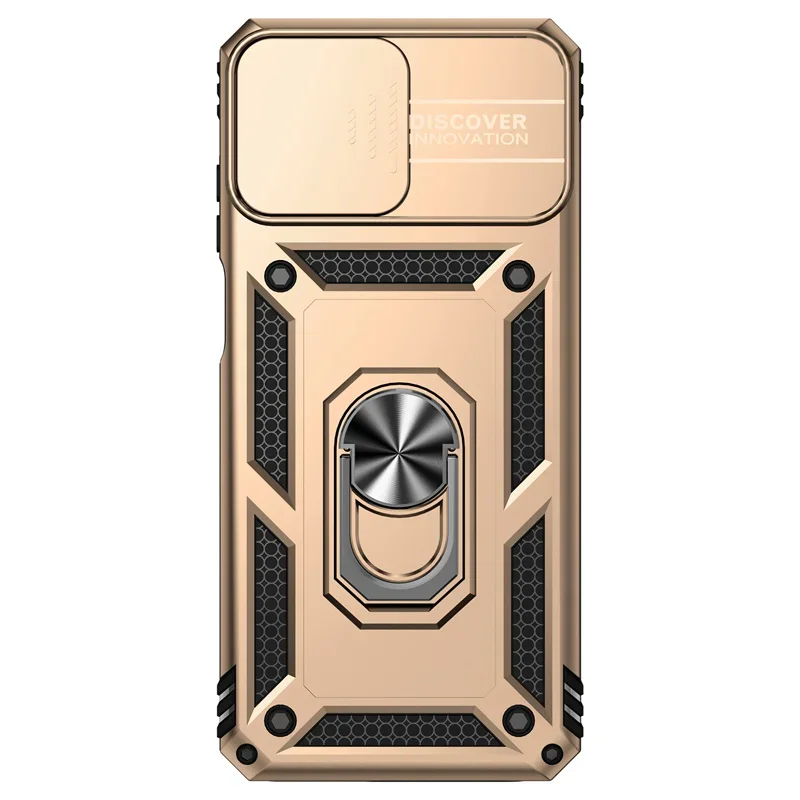 For Xiaomi Redmi 12 Case Car Magnetic Metal Ring Holder Back Cover Bles Online DZ-15A-01