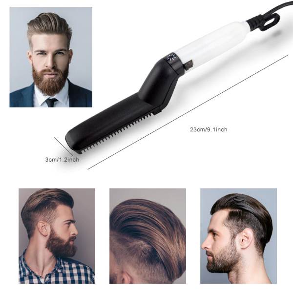Quick Beard Straightener Multi Functional Hair Comb Straighter/Curling Brush Comb For Men
