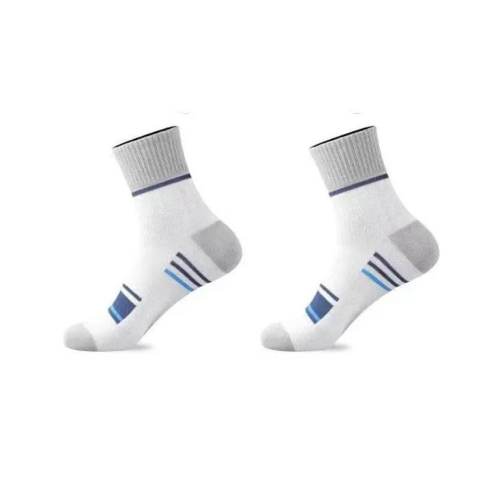 Walking middle sweat absorbing socks riding polyester cotton men's cotton socks calf middle non-slip spring stripe casual socks breathable calf sports socks hiking