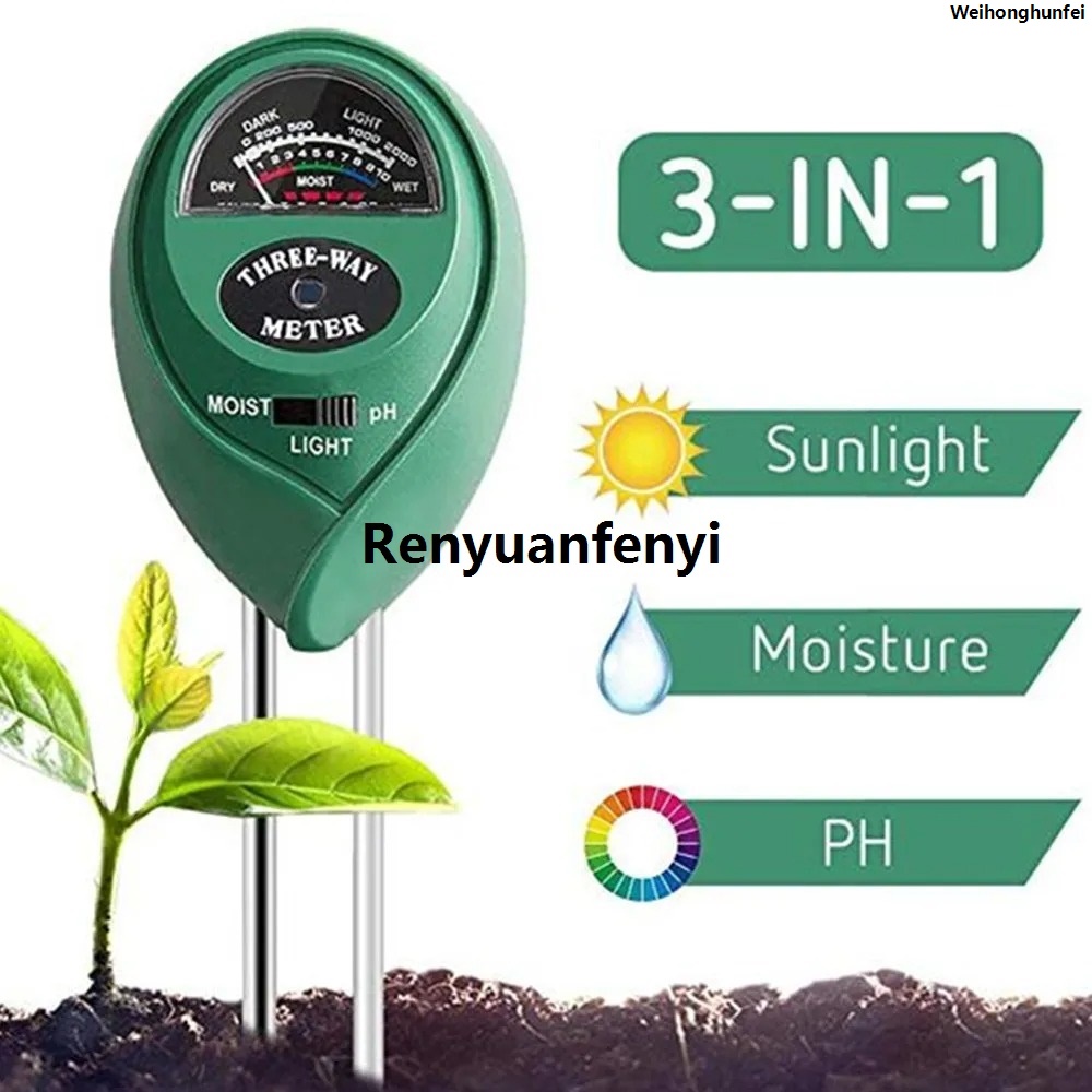 Difutagui 3 in 1 Soil Meter Moisture Light PH Testers With 2 Probes Fifty percent 2025 New discount Soil Monitor for Garden Plant Test Flower Instrument Tool