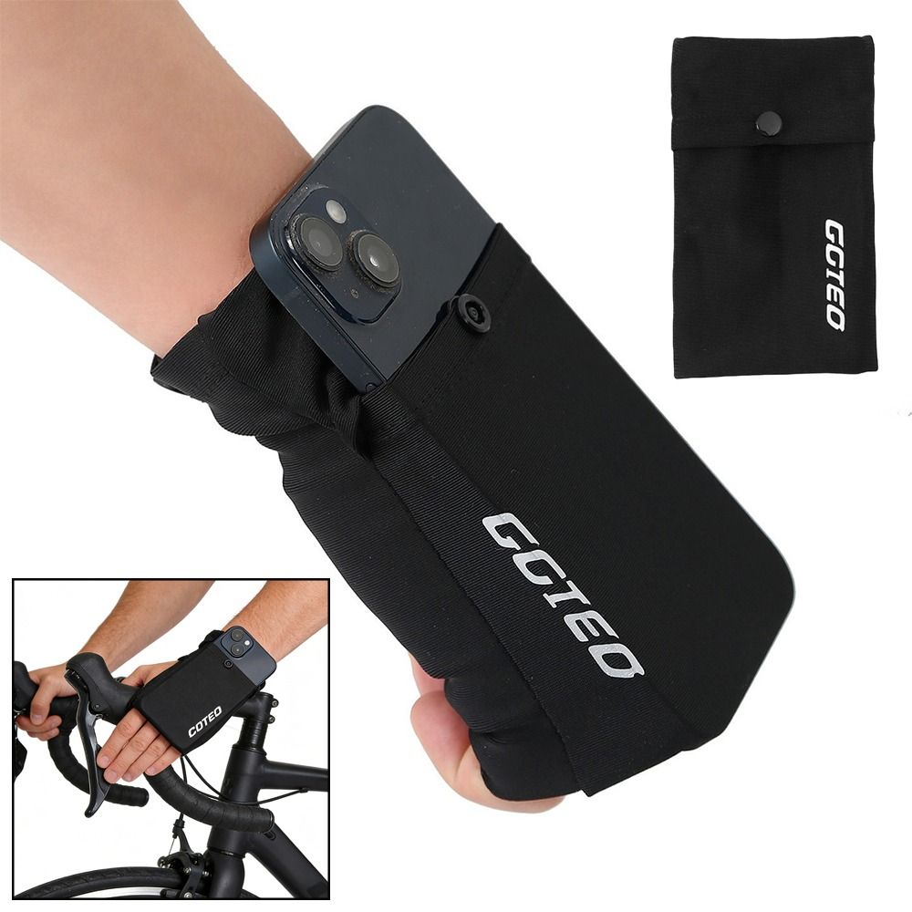 Convenient Black Grey Sports Phone Bag Phone Protection Storage Function Wrist Phone Bag Right Left Wrist Storage Bag Running Sports