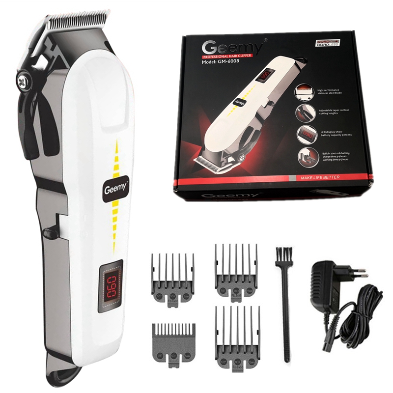 Geemy M6008 Rechargeable Hair Clipper: Men's Beard Trimmer Cutting Machine