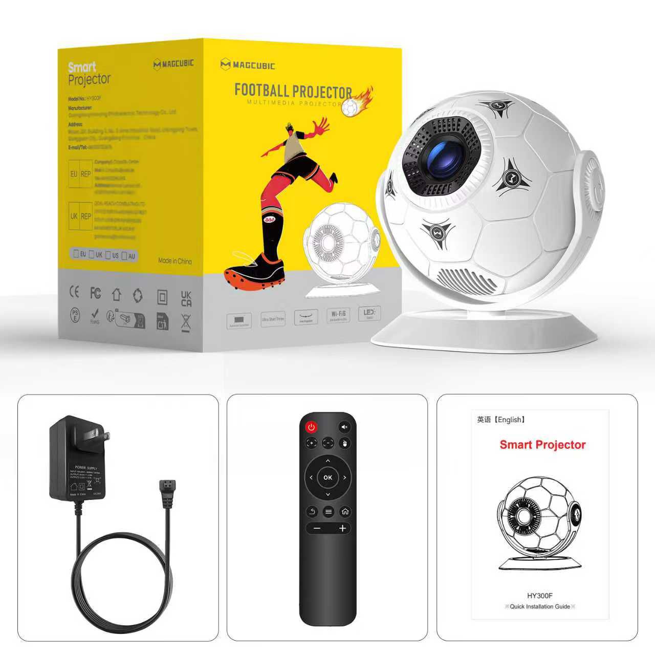 Football Smart Projector HY300F | Mini WiFi LED Portable Projector