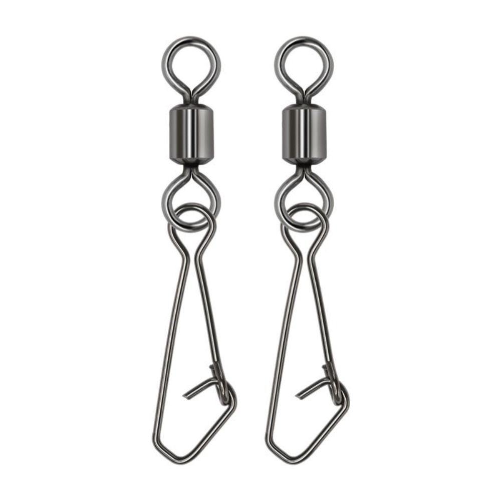 New Stainless Steel Rolling Swivel Snap Bearing 8 Word Loop Fishhook Lure Swivels Tackle Tool