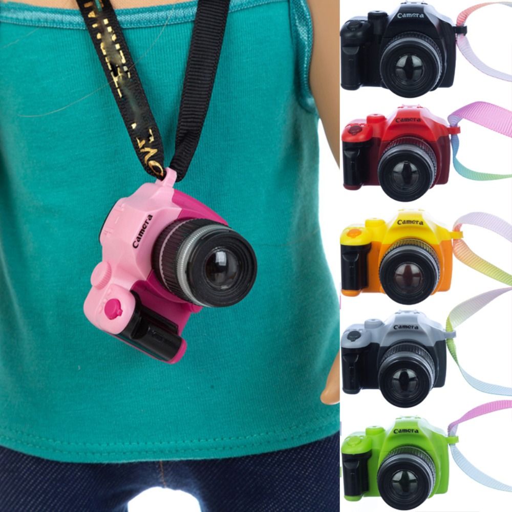 High Quality Miniature 1/12 Dollhouse Camera Mini 8 Styles Mini Portable Camera Doll Accessories Dolls House Decoration