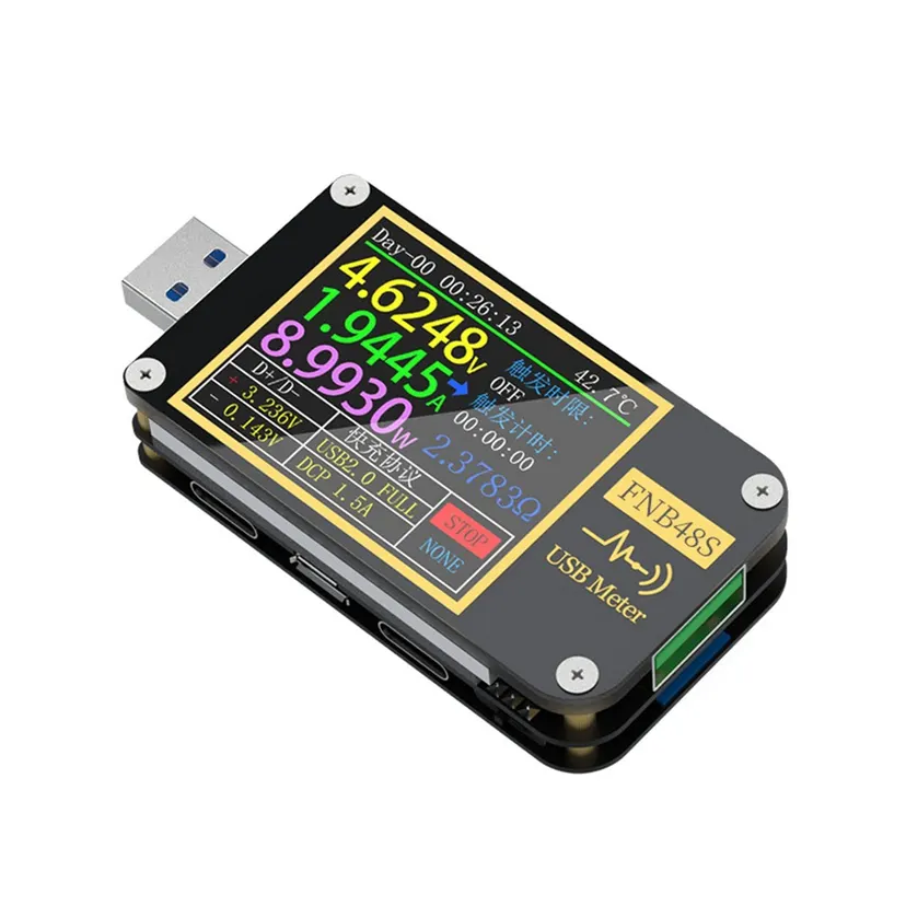 OUMERY FNB48S USB Capacitance Voltage Tester Current Meter Monitor Power Detection Analyzer Testing Tools Without Bluetooth