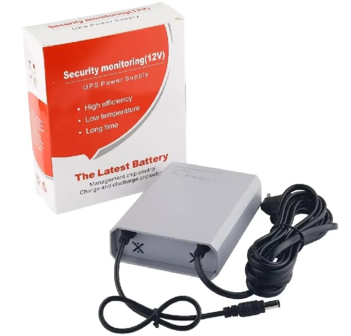 12V Mini UPS Backup Power Supply for CCTV Camera, WiFi Router & ONU | Rechargeable Security Monitoring Battery Backup