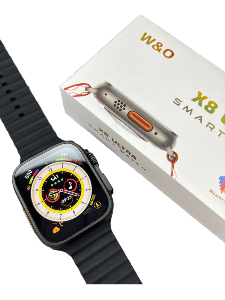Linman X8 Ultra Smart Watch Wireless Charging 2.08 Inch IPS HD Screen NFC GPS Track Bluetooth CallAffordable Temperature Measuring Health Monitoring Men Women Fitness Bracelet Series 8 Ultra H Ultra