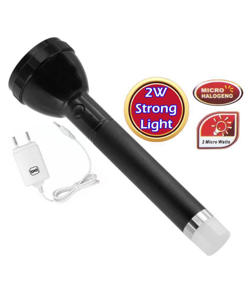 JY Super 9050 High Power 2W Rechargeable Torch with Dual Mode LED Torch Light