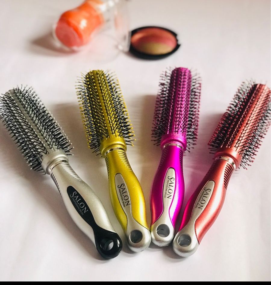 Round Hair Brush Detangling Brush With Soft Bristles Perfect Hair Brush For All Hair Types, Assorted Color