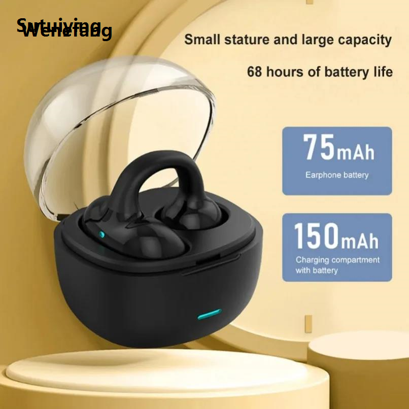 Wenefang Sutuiying Earclip Wireless Bluetooth Headset OWS Touch Light Mini High Quality 2025 New New style Earplugs Anti Sweat HD Sound Stereo Universal Headset