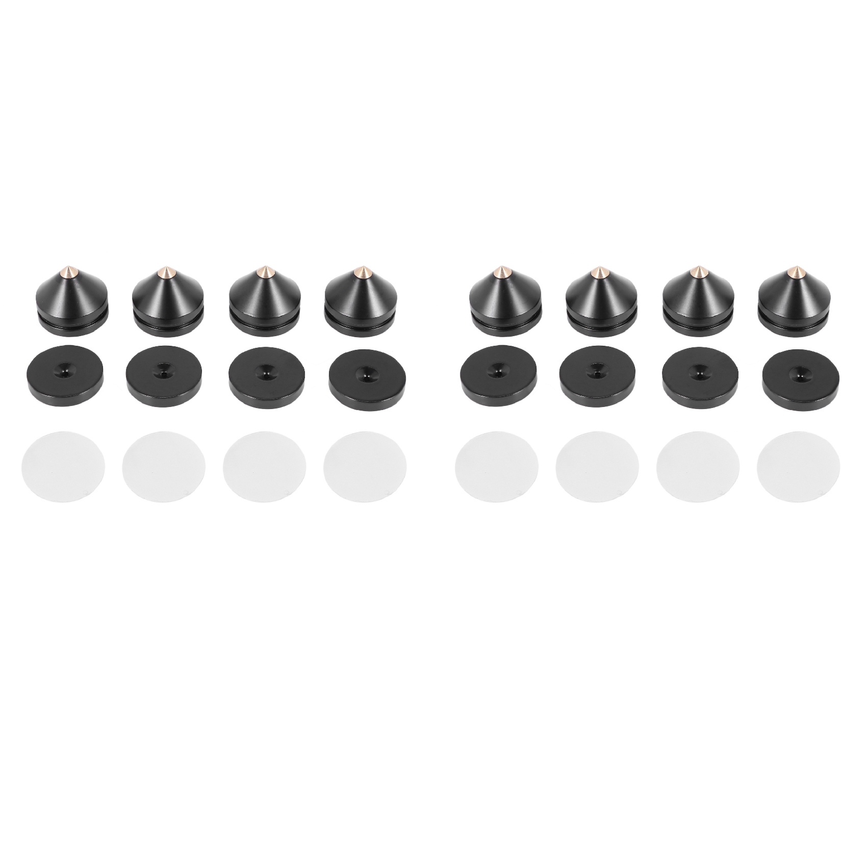 FORIDE 2 Sets Speaker Loudspeaker Spikes Stand Feets Audio Speaker Repair Parts Turntable Stand Shock Pin Nails and Pads
