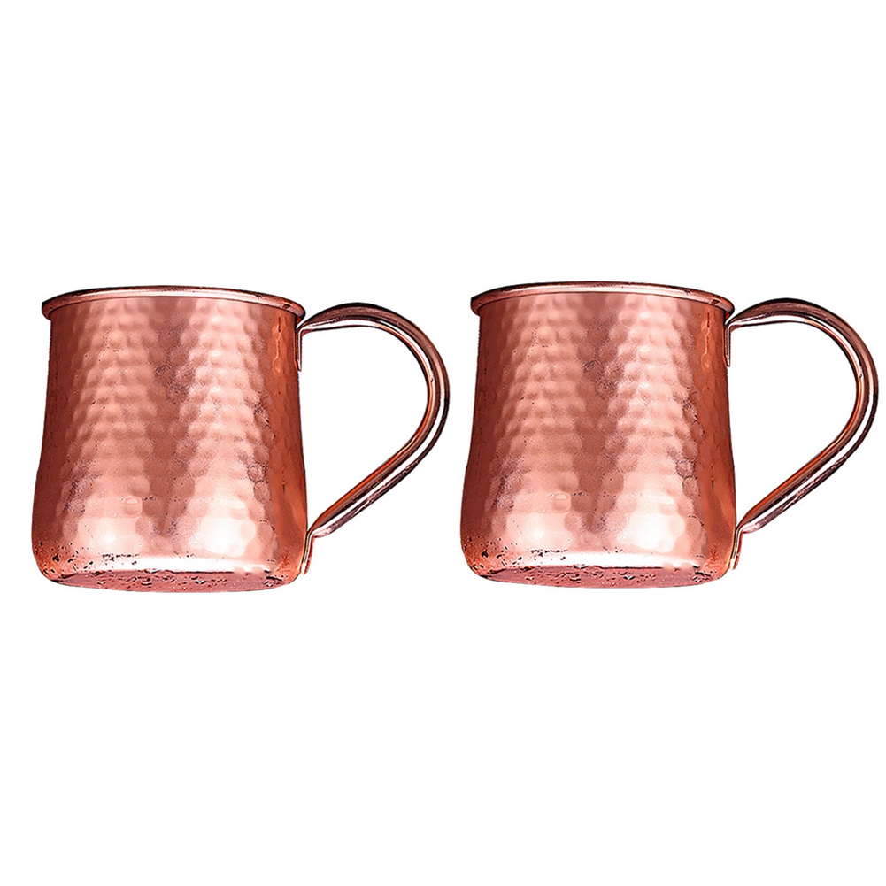 NAMUNY 2 Pcs Hammered Copper Beer/Milk Mug,Handcrafted Cup,,Drinkware Tableware,520ML