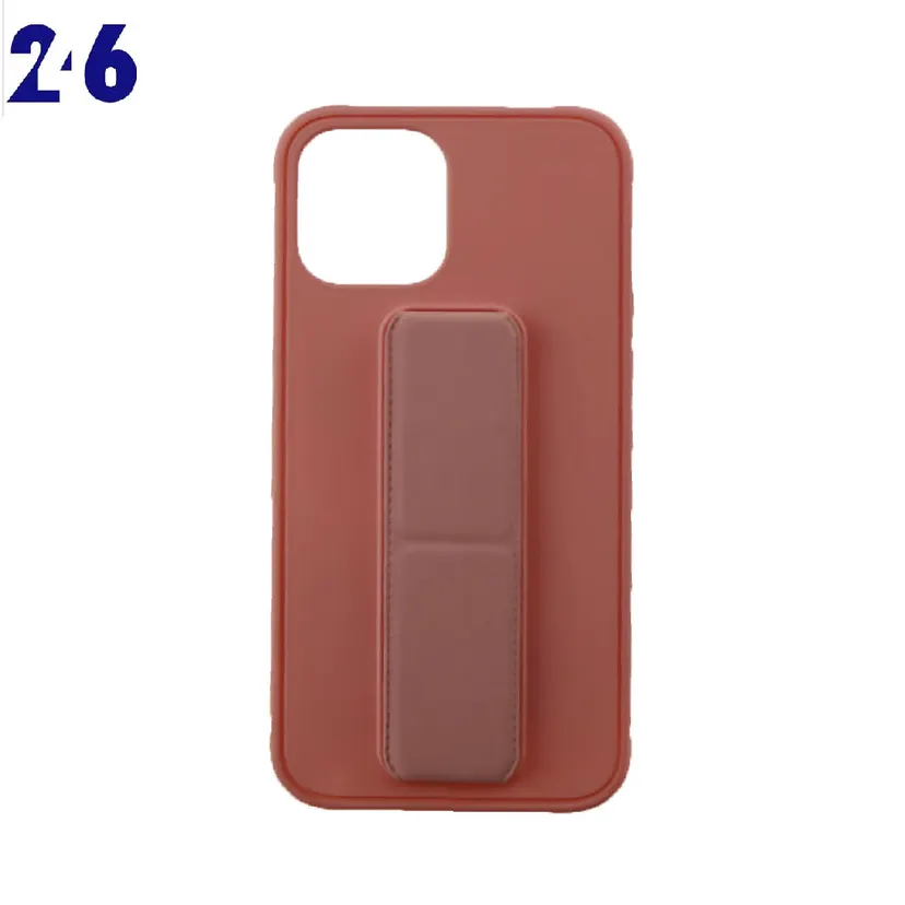 Pink Silicon Case for Apple iPhone 12 Pro Max (6.7") Folding Stand Cover