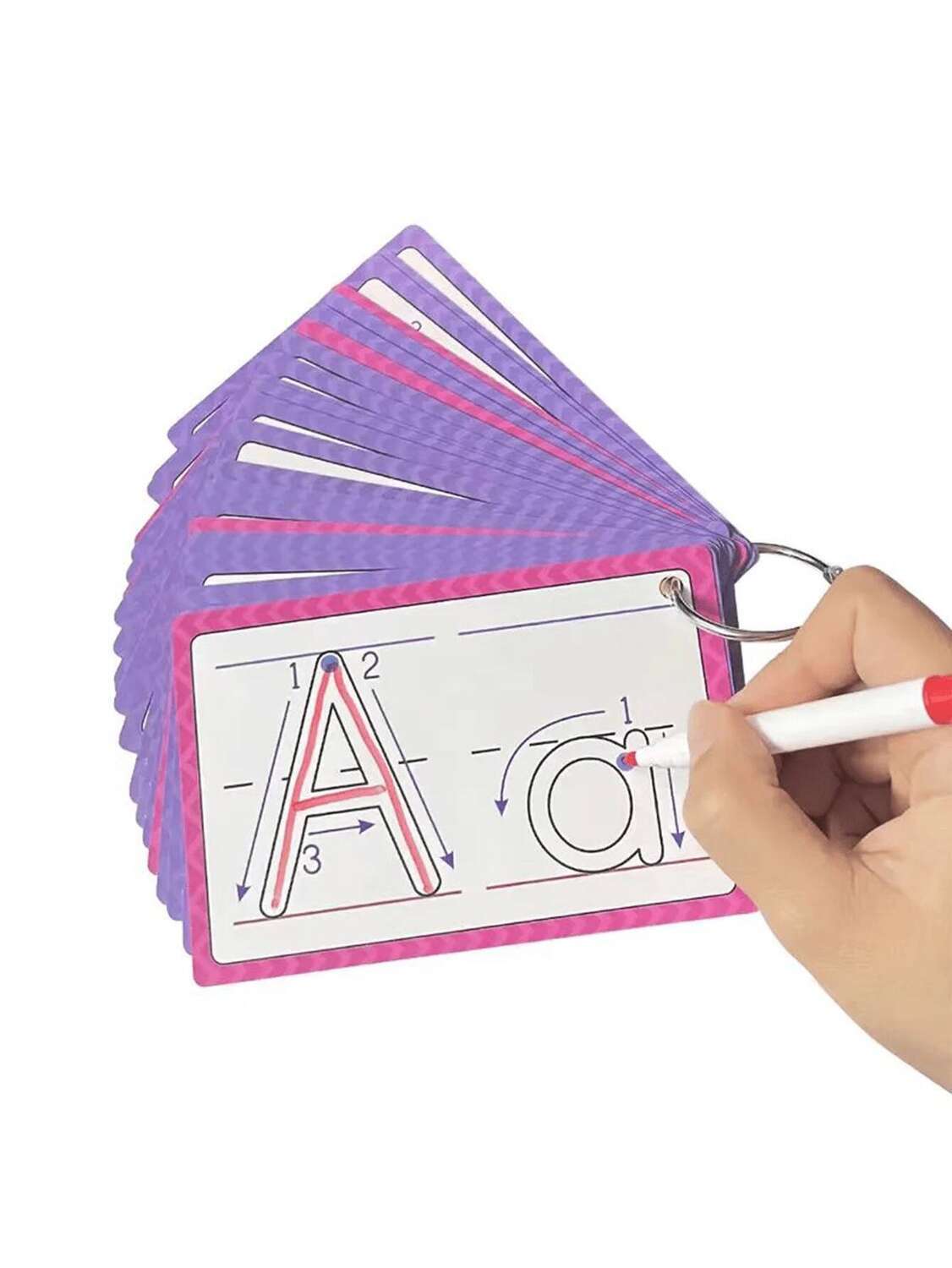 Vocabulary English Card 26 Early Puzzle Flash Card, Baby Stroke Sequence Flashcards, Letter Pictures, Word Picture Recognition, Preschool Education