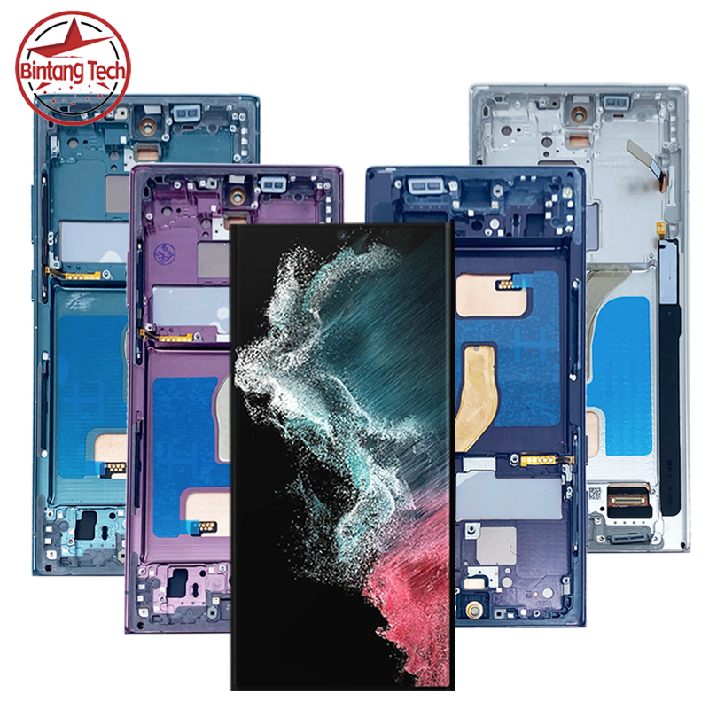 HOT Incell with frame for Samsung S22 Ultra 4G/5G SM-S908B/DS S908U S908E Lcd Touch Screen Digitizer Assembly S22Ultra Display