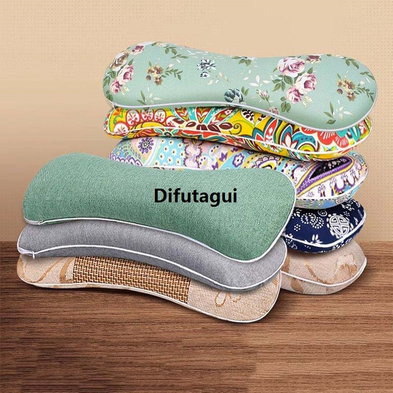 Difutagui Wormwood Cervical Pillow 100% Plant Cervical Pain Relief Help Sleep Original Bone Shape Pillow Domestic Wellness Lumbar Support Pillow