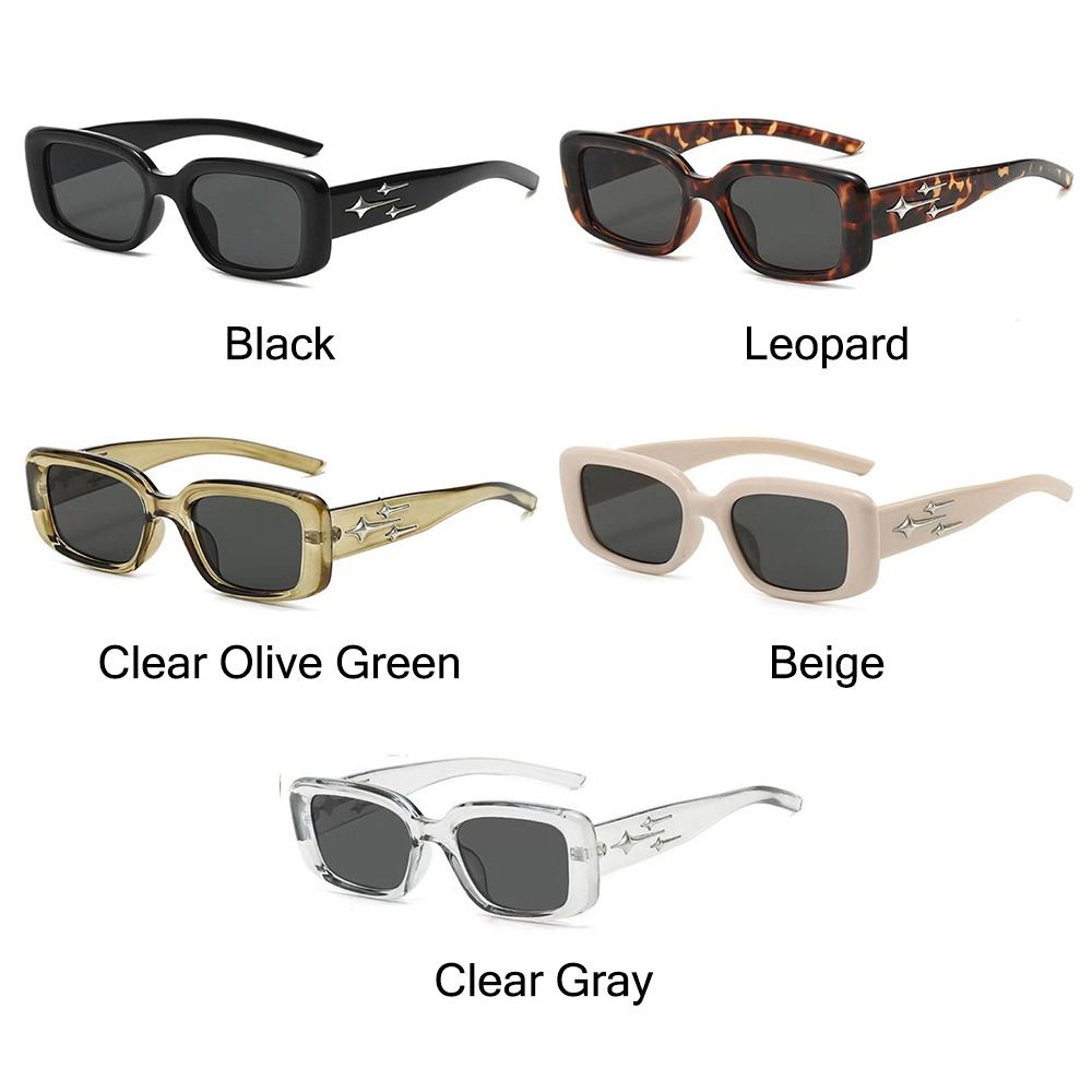Sunglasses for men and women black fashion sunglasses square small y2k fashion retro star sunglasses retro punk frame