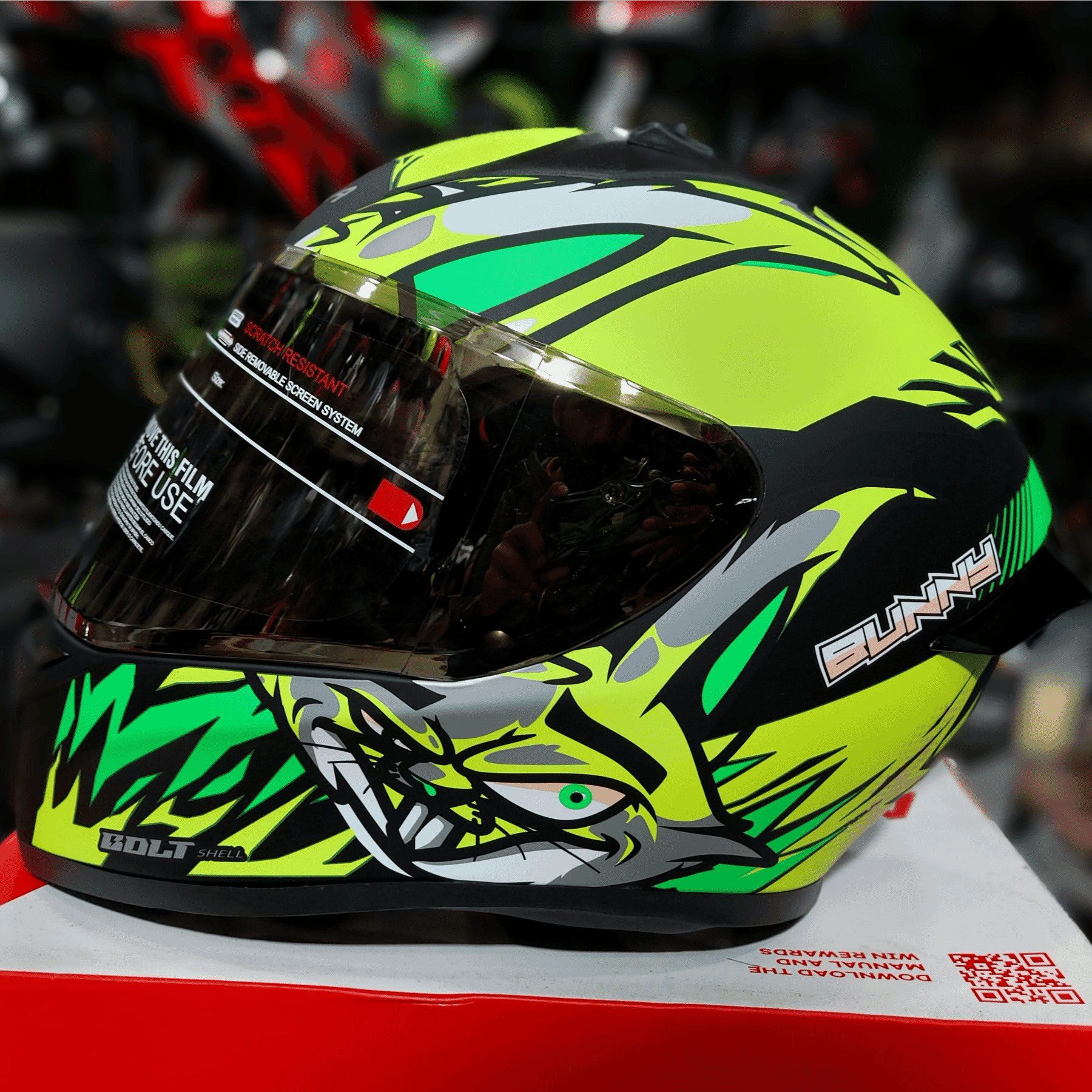 Vega Bolt Bunny-E Full Helmet