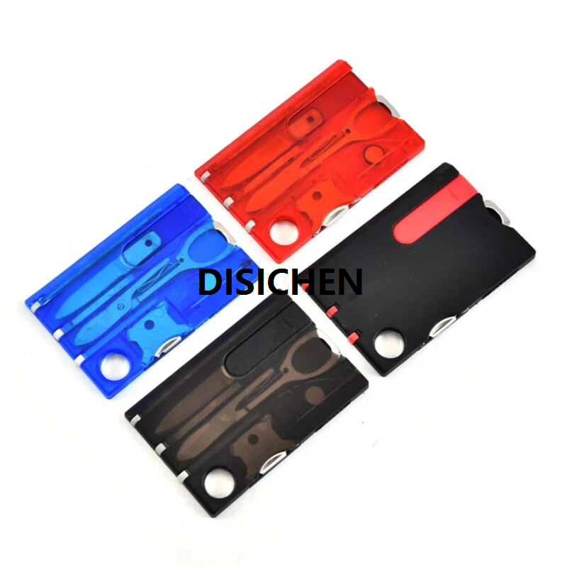 DISICHEN 12 In 1 Pocket Credit Card Portable Multi Tools Outdoor Survival Camping Equipment Portable Hiking Cards EDC Tool Survival Gear New style