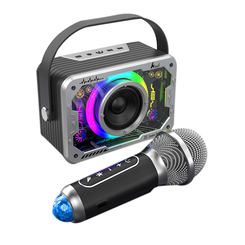 Bluetooth Speaker for Home Singing, Portable Bass Wireless Karaoke Speaker Microphone Home Ktv Set