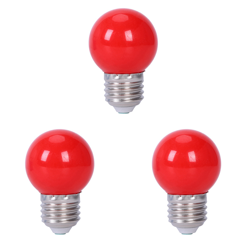 ZOROOM 3X E27 3W 6 SMD LED Energy Saving Globe Bulb Light Lamp AC 110-240V, Red