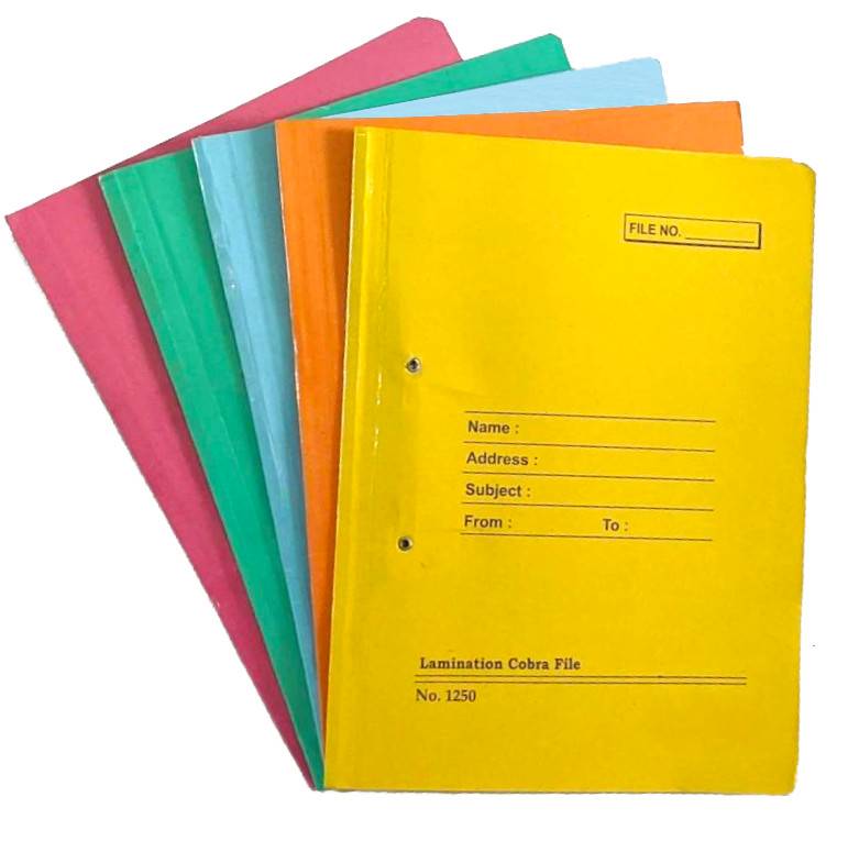 FR-MBS Set of 5 Cobra Spring File For Filling Bills Documents / Document Organisation