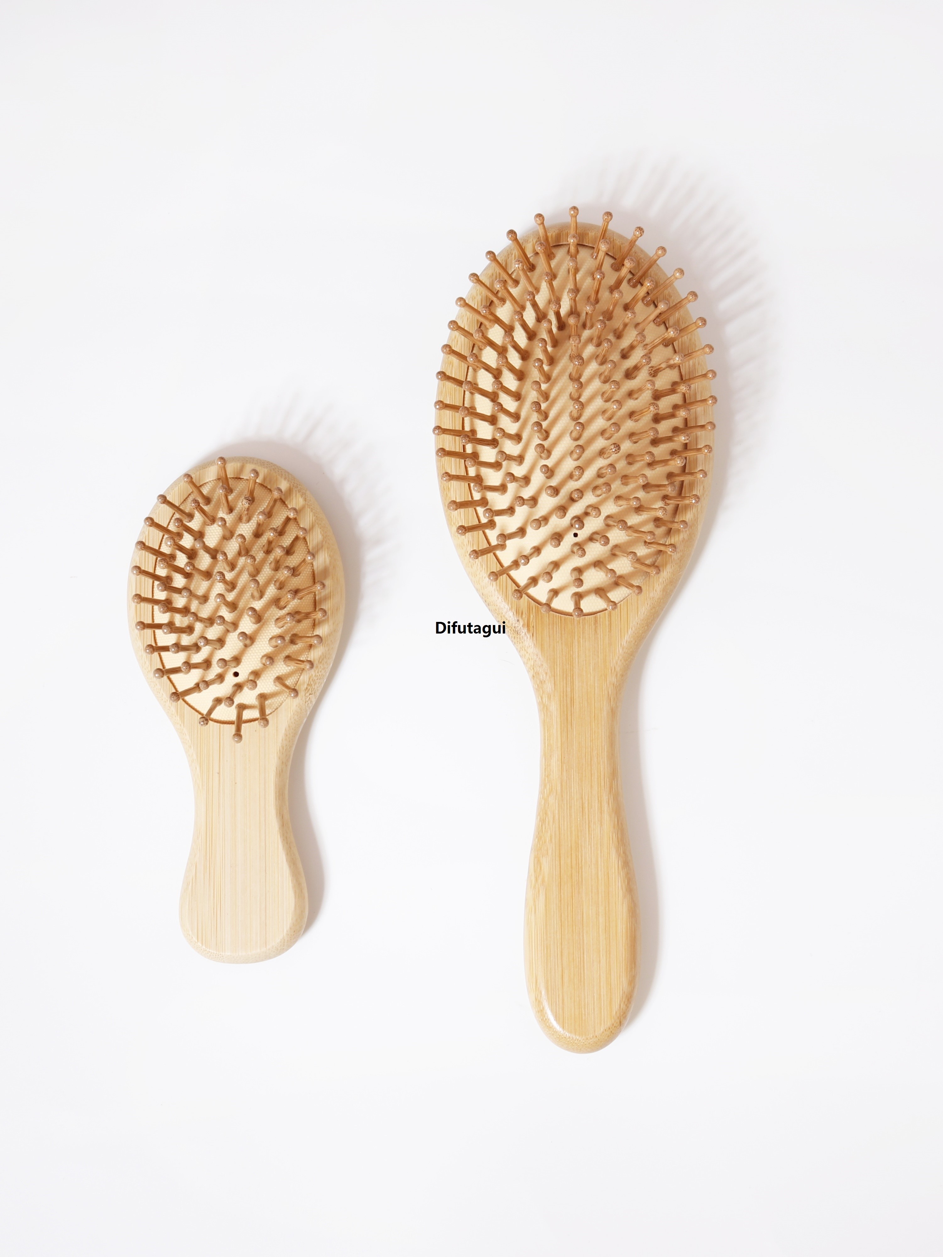 Difutagui styling brush detox comb scalp parts 2 natural bristles bamboo Luxury wood brush anti-static massage airbag tool for travel