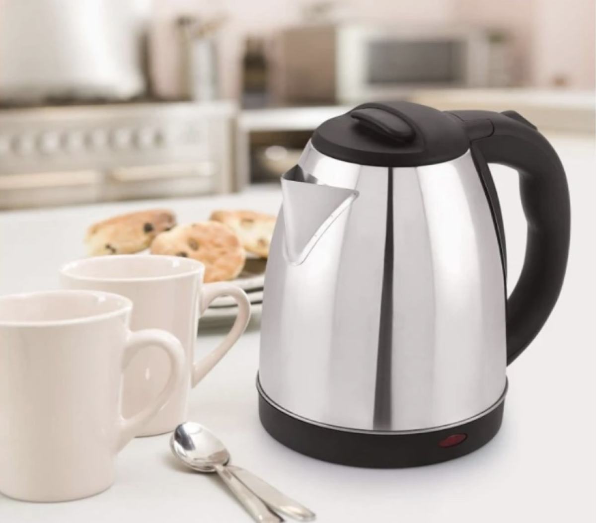 Electric Jug Stainless Steel Kettle Auto Off Cordless