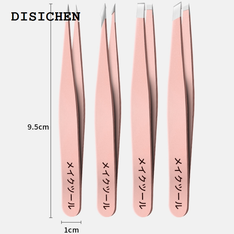 DISICHEN 2025 New Precision Stainless Steel Tweezers For Eyebrow Hair Facial Hair Removal Splinter Blackhead Slant Tip Angle Tip Pointed Tip