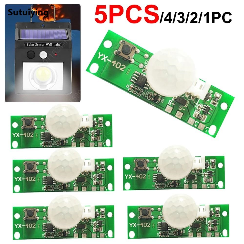 Sutuiying 1-5PCS 3.7V Solar Lamp Board Control Sensor Night Light Module Controll Sales promotion Module Infrared Human Body Induction Solar Circuit Board