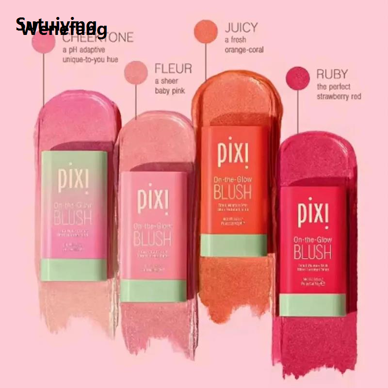 Wenefang Sutuiying PIXI 3-in-1 Cheek Lip Tinted Moistured Blush Stick Silky Brighten 【2025 Version】 High Quality Blush Cream Blusher Cosmetics Tubes Matte Contour Makeup
