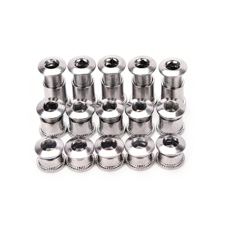 5 Pairs Crankset Bolts Crank Bolts Bike Chainring Bolts Bicycle Crank Screws Nut HEQING